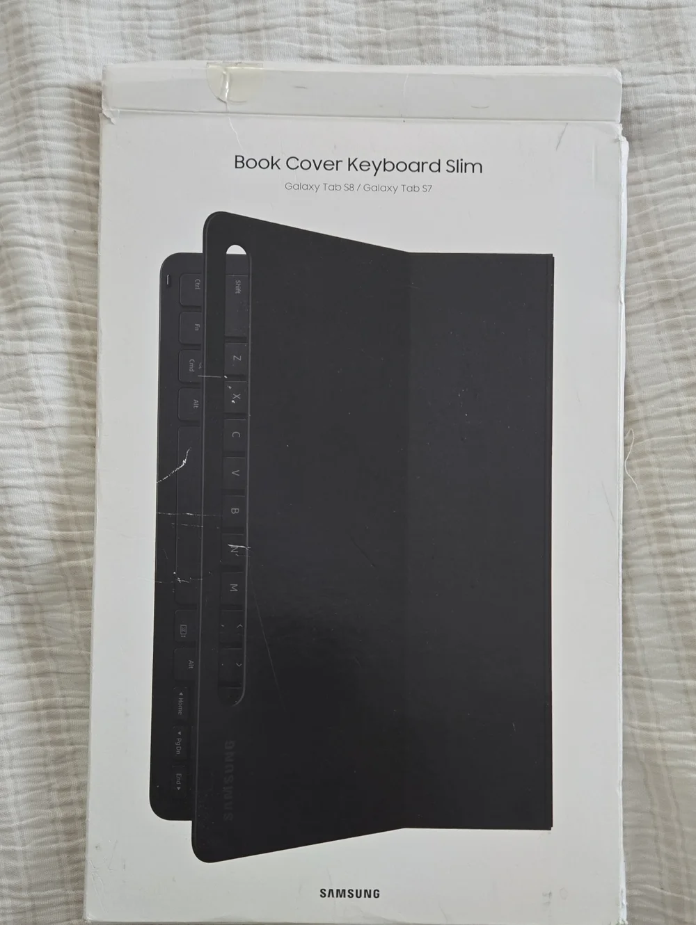 Samsung Black Book Cover Keyboard Slim for Galaxy Tab S8/S7 Models